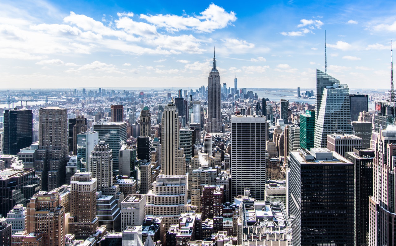 New York Ciity Skyscrapers filled with big businesses